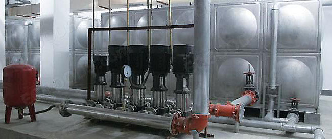 integration station of water tank and pump